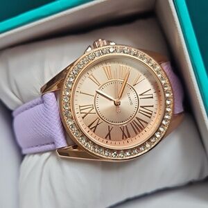 JCP Rose Gold Quartz Women's Watch with Lavender Strap